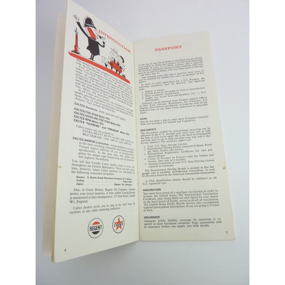 Vintage Caltex Driving Abroad Facts Pamphlet 1963 Souvenir Driving Travel - Picture 2 of 5